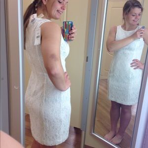 Women’s Ralph Lauren white form fitting dress